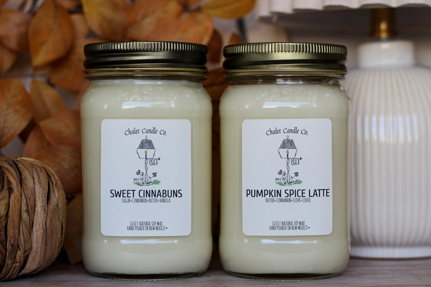 Fall Collection Bundle - Sweet Cinnabuns 16oz Candle & Pumpkin Spice Latte 160z Candle