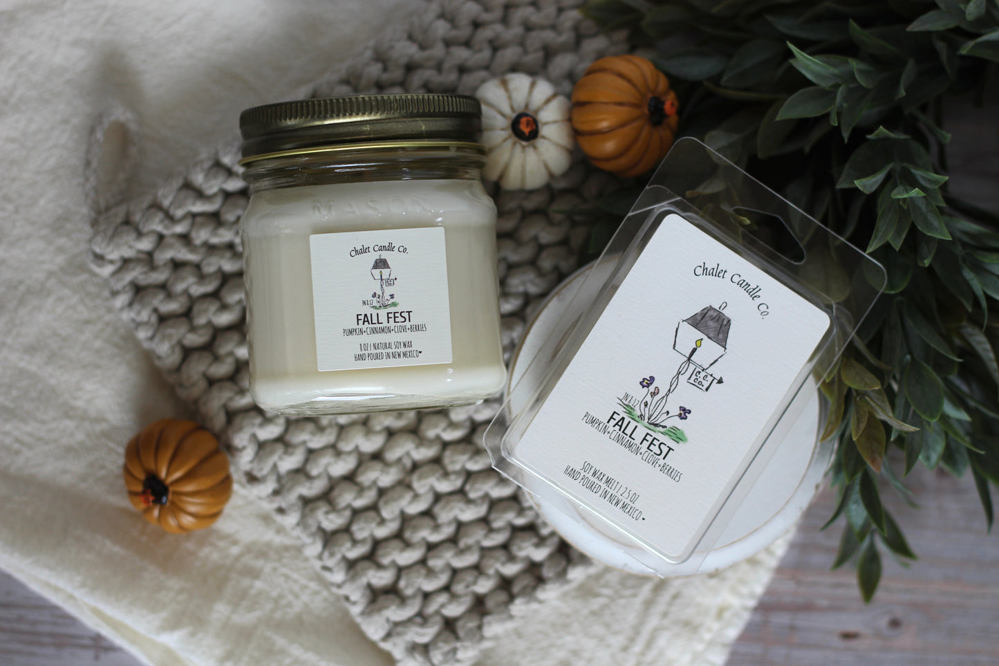 Fall Collection Bundle - Fall Fest 8oz Candle & Fall Fest Wax Melts